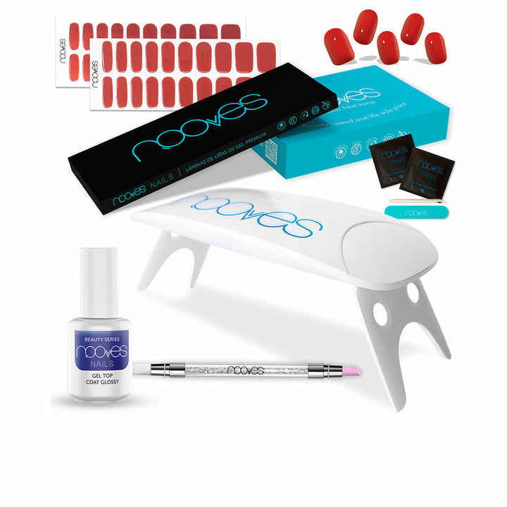 Manicure Set Nooves Premium Red Gel Nail Strips 8 Pieces-0