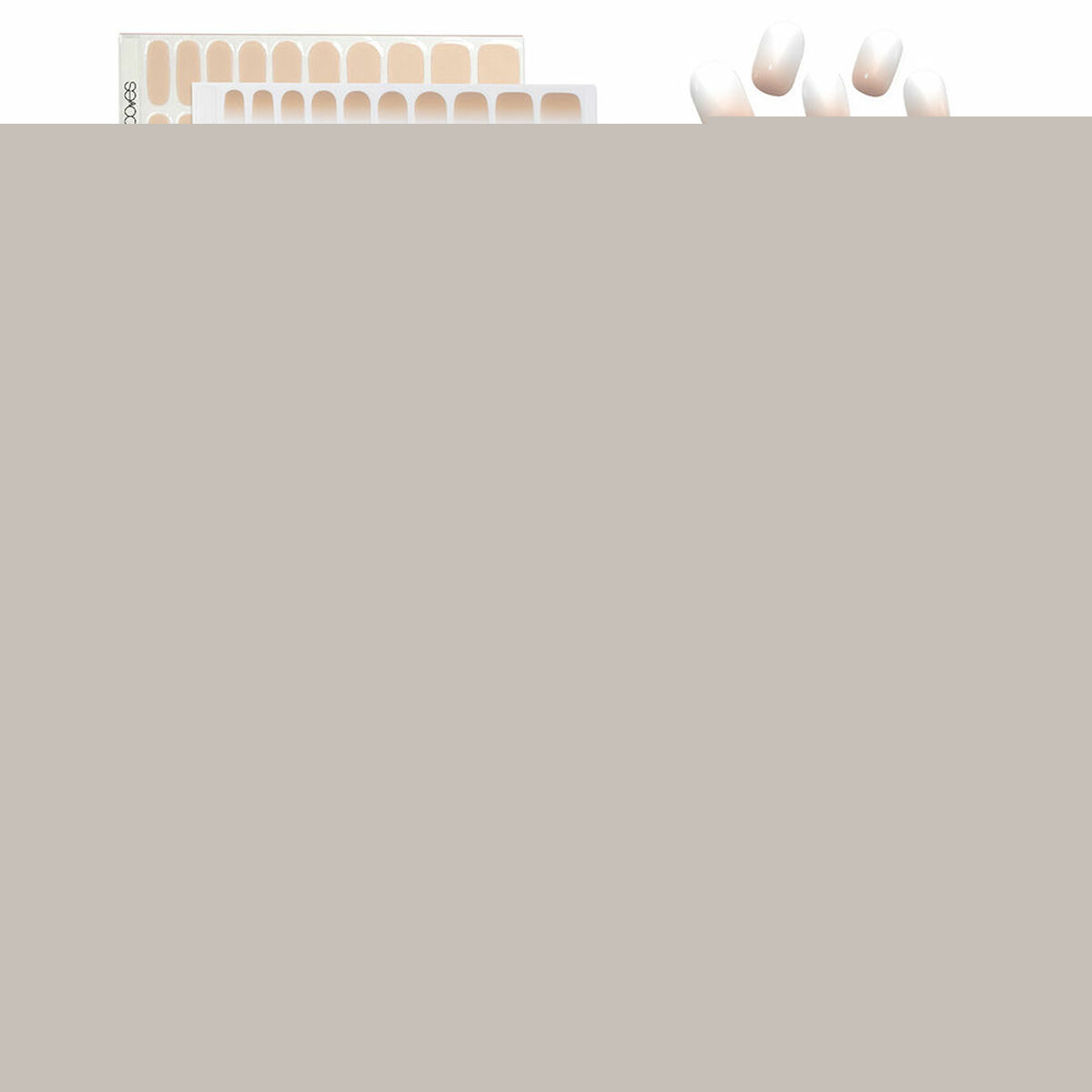 Manicure Set Nooves Premium Beige Gel Nail Strips 8 Pieces-0