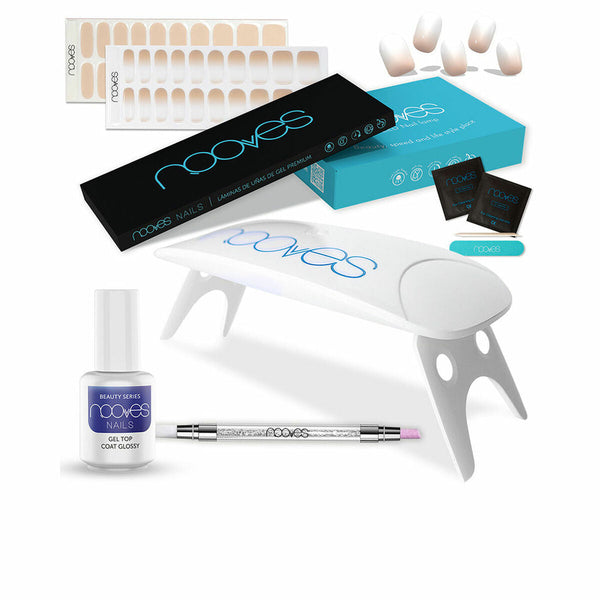 Manicure Set Nooves Premium Beige Gel Nail Strips 8 Pieces-0