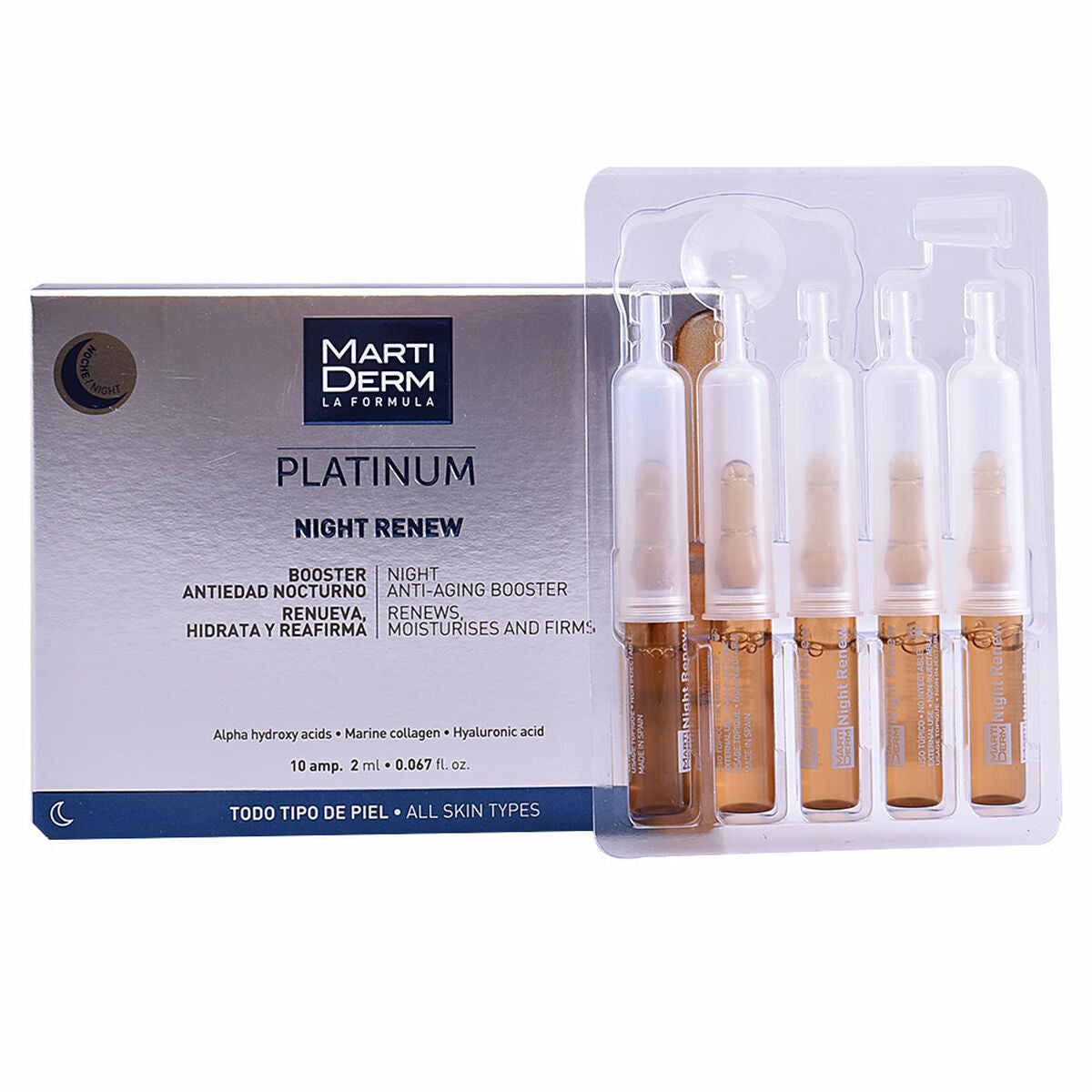 Ampoules Martiderm Platinum Night Renew-2