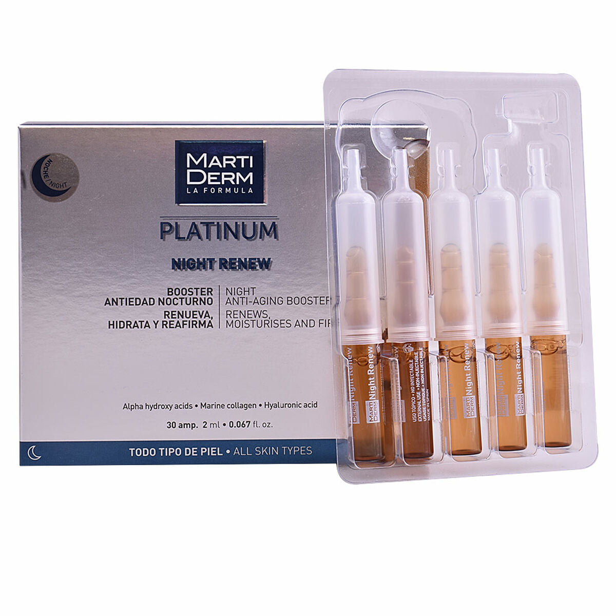 Ampoules Martiderm Platinum Night Renew-1