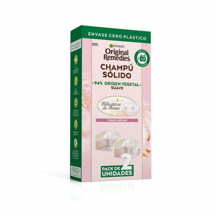 Shampoo Bar Garnier Original Remedies 2 x 60 g Oatmeal - Cosmova