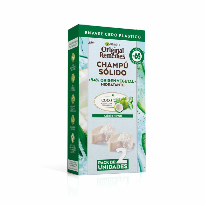 Shampoo Bar Garnier Original Remedies X Moisturizing Coconut 2 Units 60 g-0