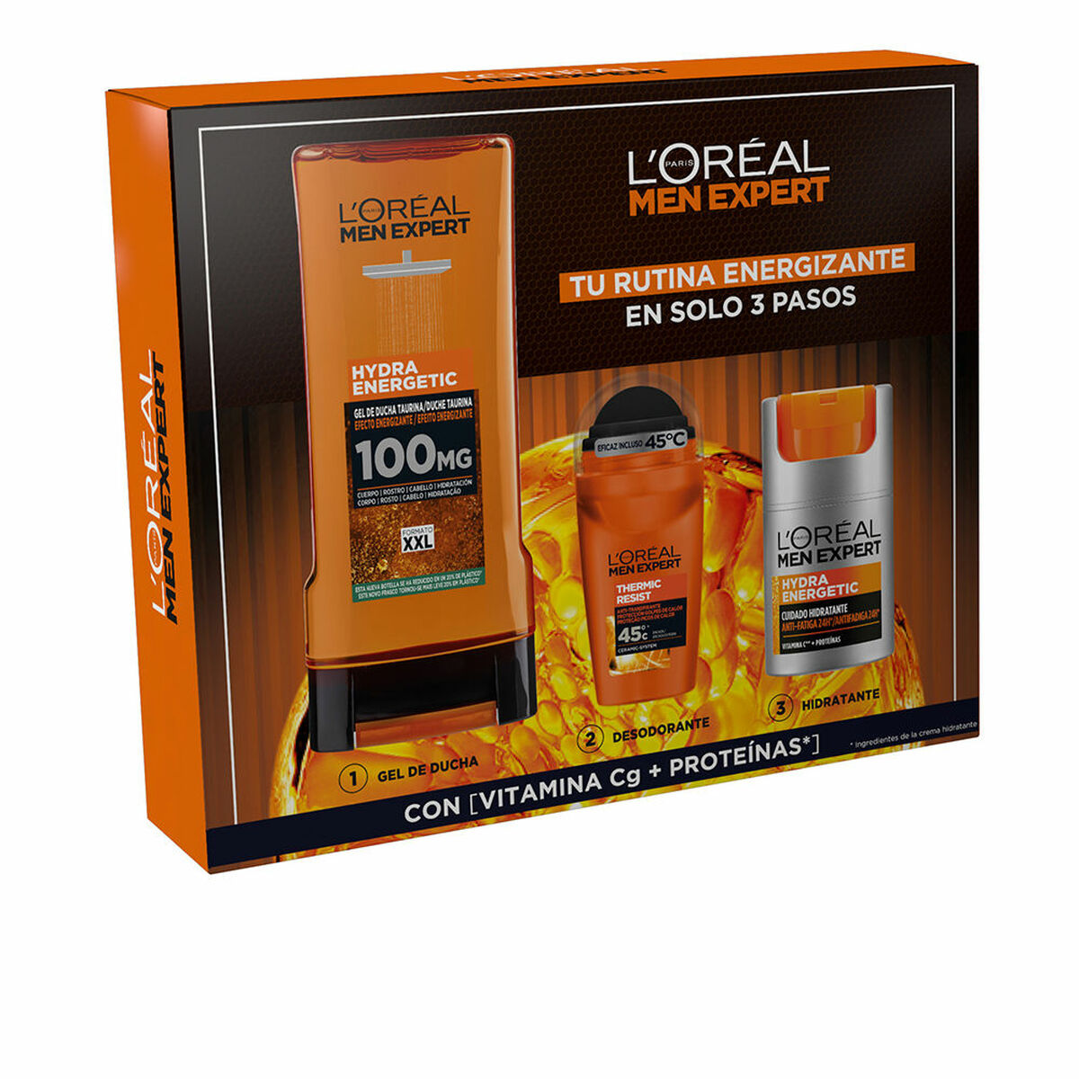 Women's Cosmetics Set L'Oreal Make Up MEN EXPERT HYDRA ENERGETIC 3 Pieces-0