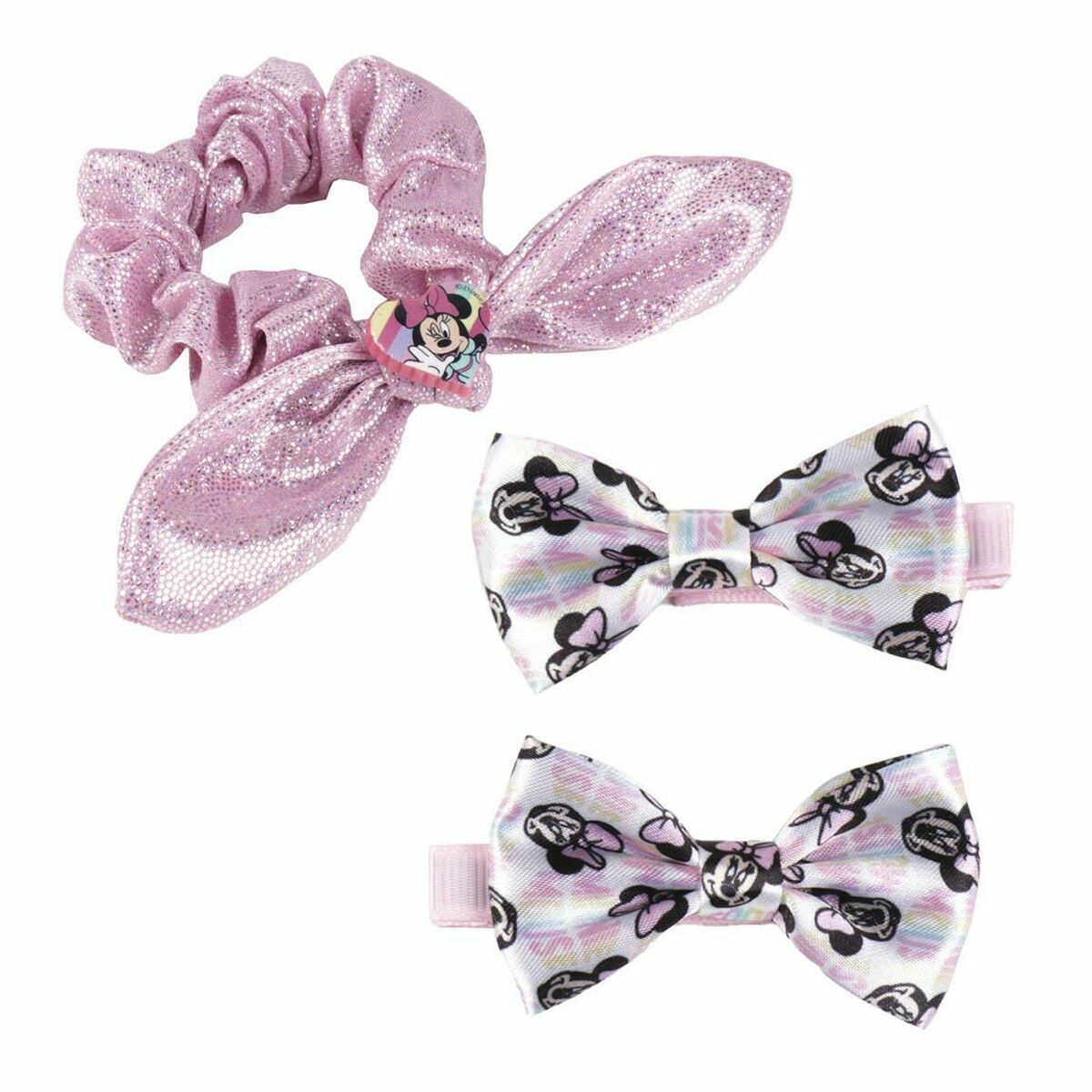 Hair Clips Disney   Pink Minnie Mouse Lasso Set (3 Pieces)-3