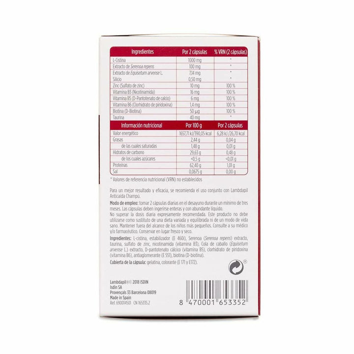 Capsules Isdin Lambdapil Anti - Hair Loss Treatment (60 uds) - Cosmova