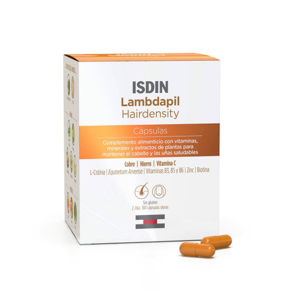 Hair Loss Food Supplement Isdin Lambdapil 180 Capsules - Cosmova