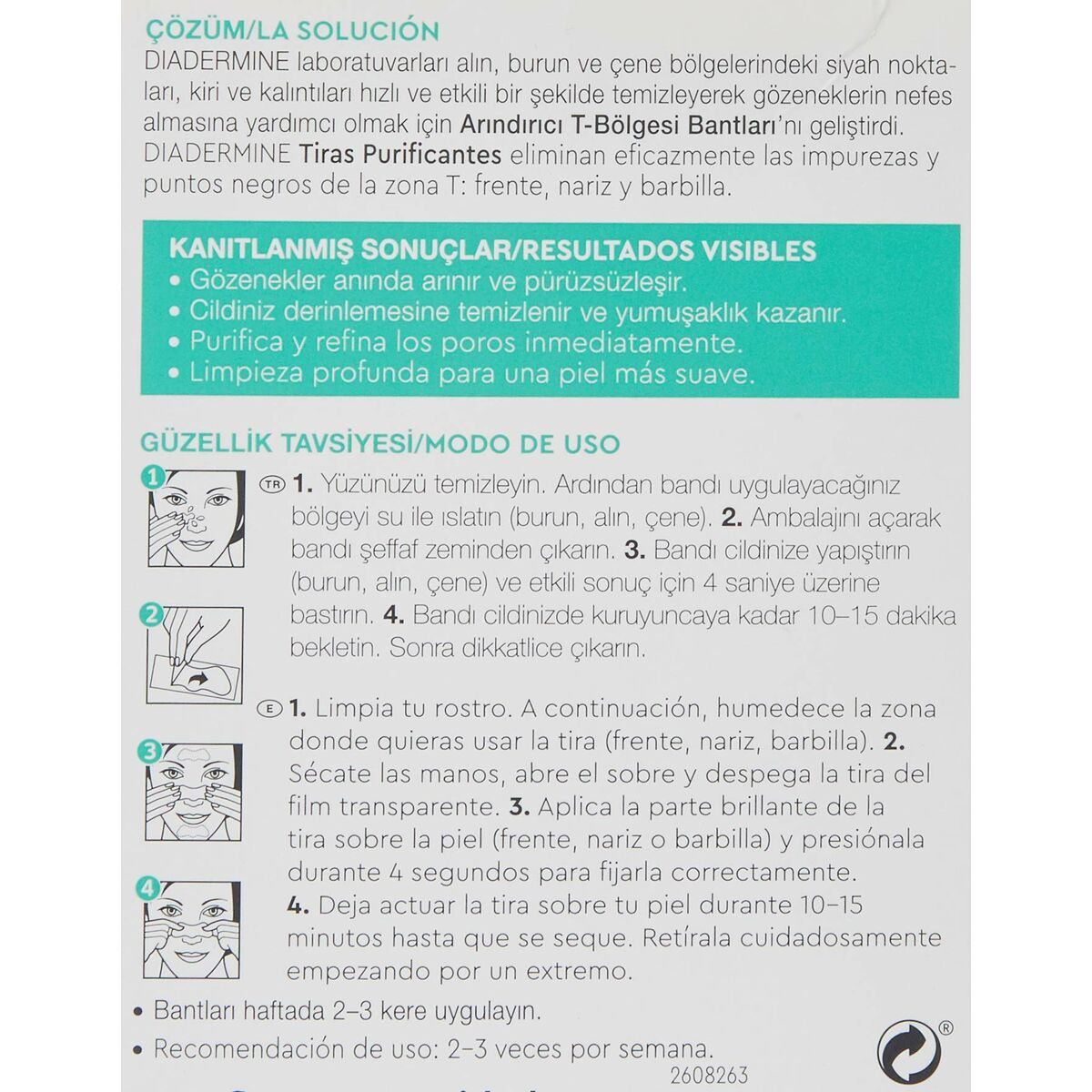 Acne Skin Treatment Diadermine Tiras Purificantes-2