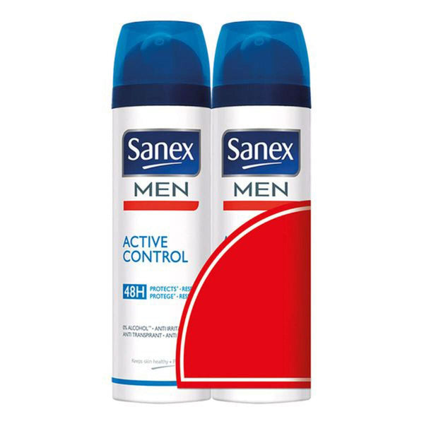 Spray Deodorant Men Active Control Sanex Men Active Control H (2 pcs) 200 ml-0