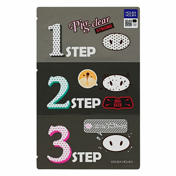 Facial Mask Peel Off Holika Holika Pig-clear Strong 3 Step-0