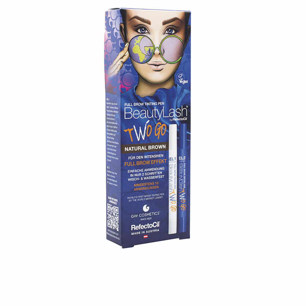 Eyelash Dye RefectoCil BeautyLash Two Go Natural Brown 2 Pieces-0