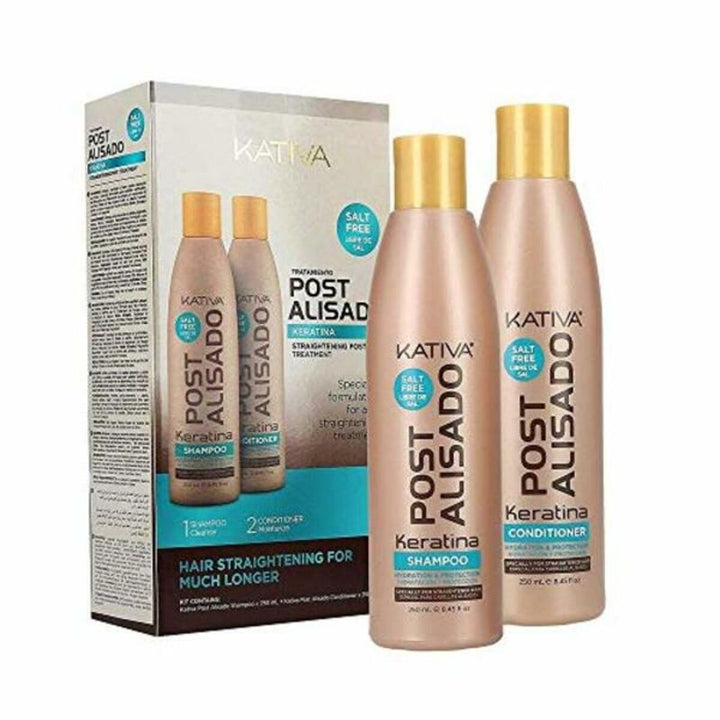 Shampoo and Conditioner Keratin Kit Kativa Post Alisado (2 uds) - Cosmova