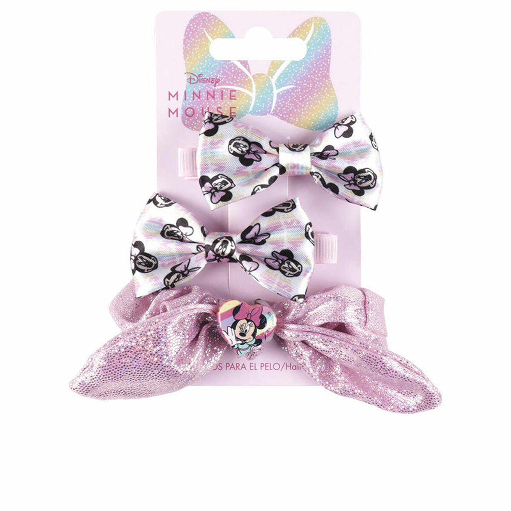 Hair Clips Disney   Pink Minnie Mouse Lasso Set (3 Pieces)-0