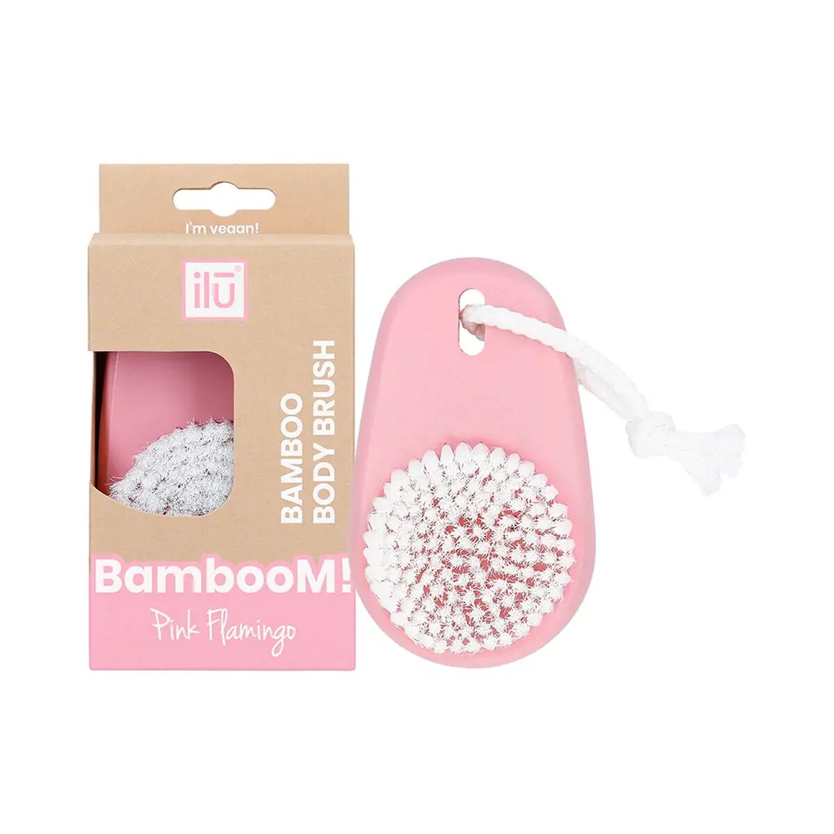 Cleansing and Exfoliating Brush Ilū BambooM! Pink-2