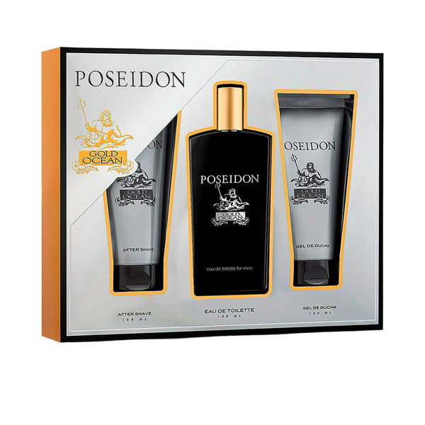 Men's Perfume Set Poseidon POSEIDON GOLD FOR MEN EDT 3 Pieces - Cosmova