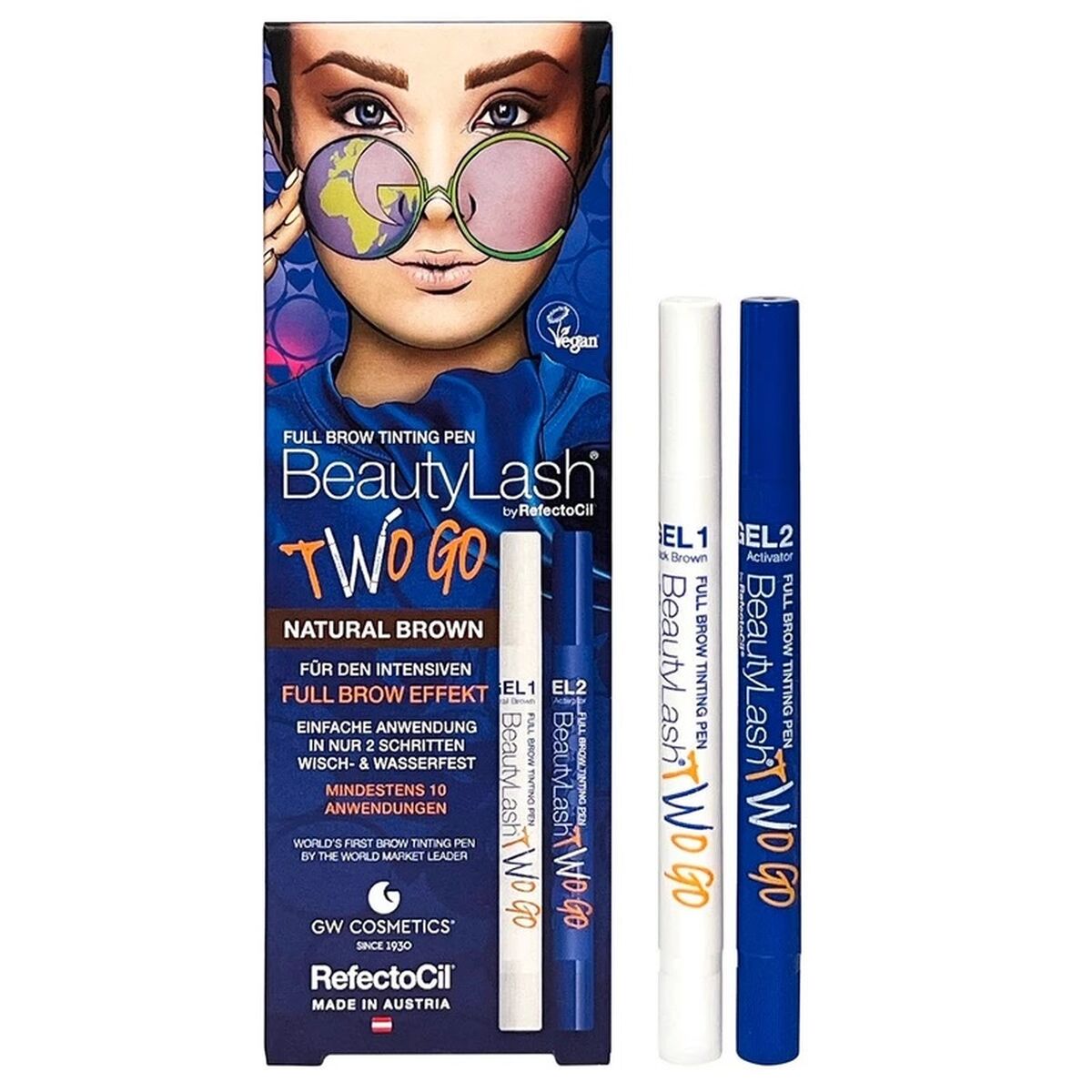 Eyelash Dye RefectoCil BeautyLash Two Go Natural Brown 2 Pieces-1