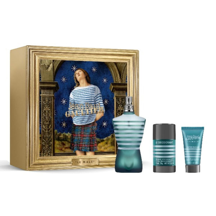 Men's Perfume Set Jean Paul Gaultier Le Male 3 Pieces - Cosmova