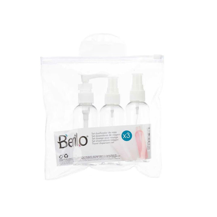 Travel Set Transparent White Plastic (36 Units)-1