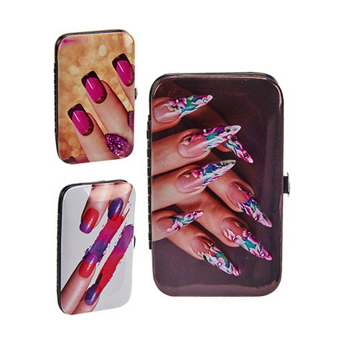 Manicure Set Plastic Nails (12 Units)-2