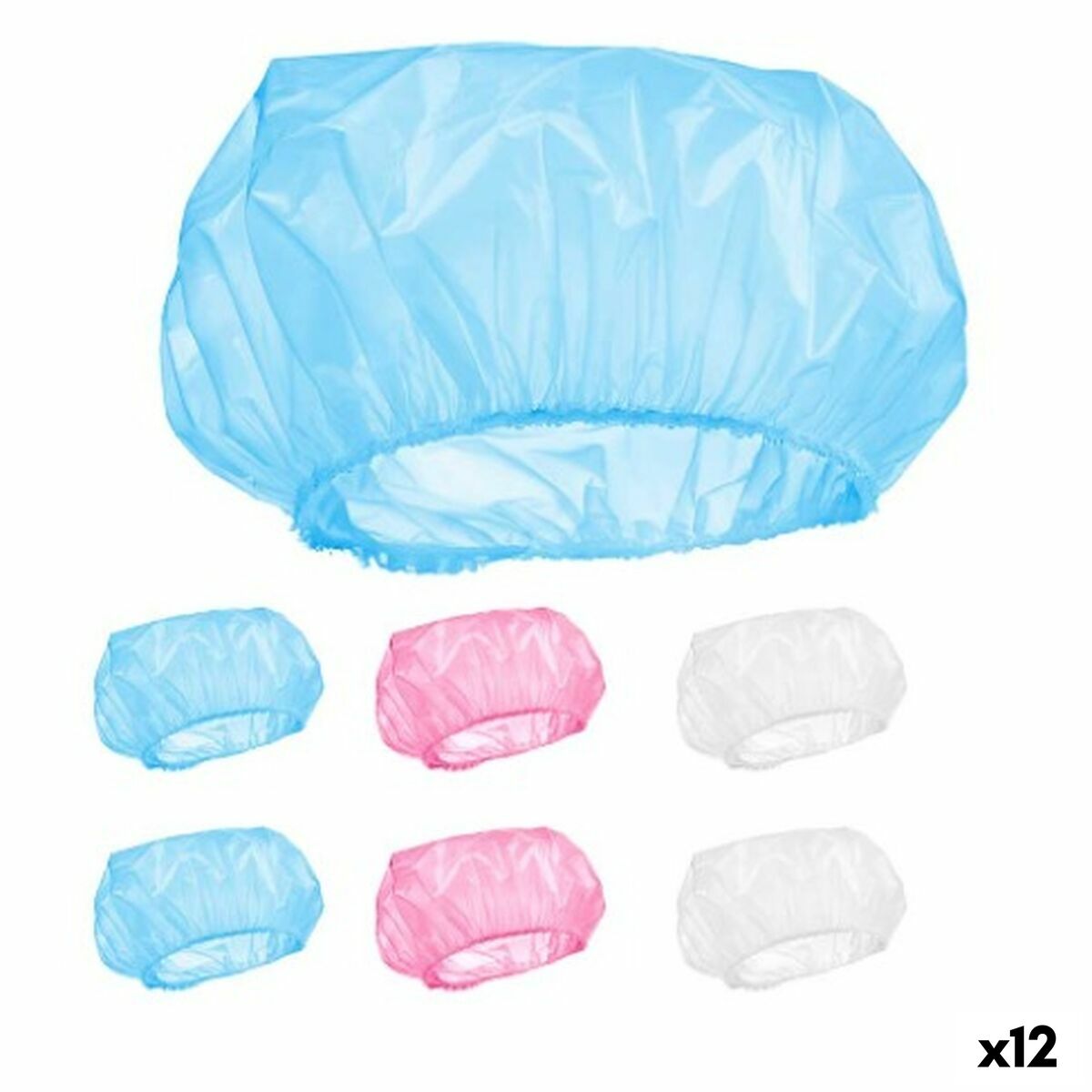 Shower Cap Berilo HD092835 Multicolour 28 cm Plastic Set (12 Units)-0