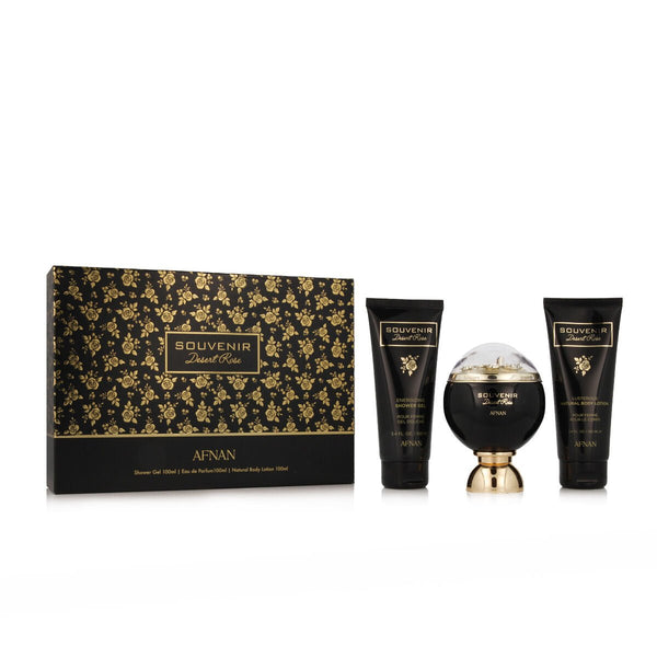Women's Perfume Set Afnan Souvenir Desert Rose EDP 3 Pieces - Cosmova