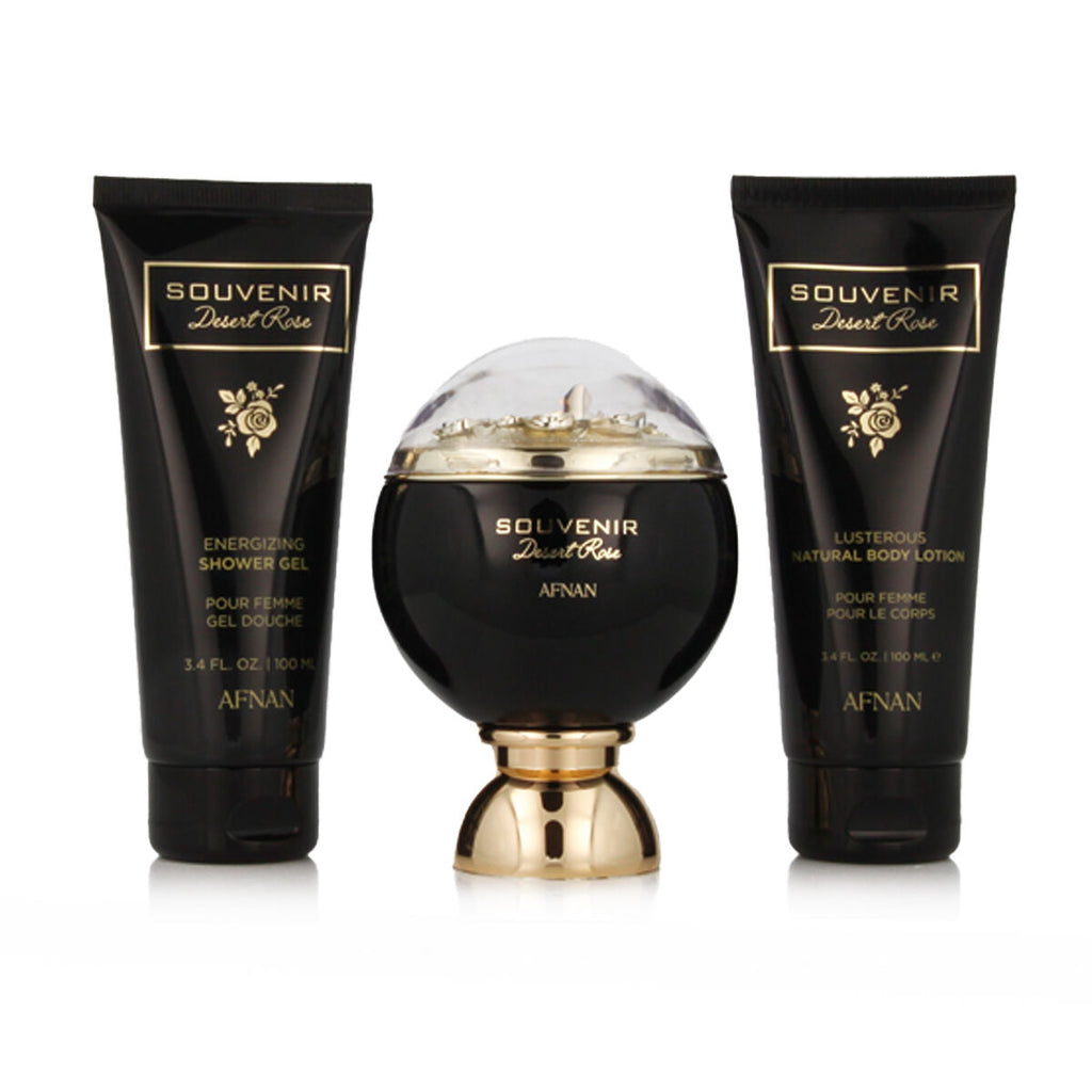 Women's Perfume Set Afnan Souvenir Desert Rose EDP 3 Pieces-1