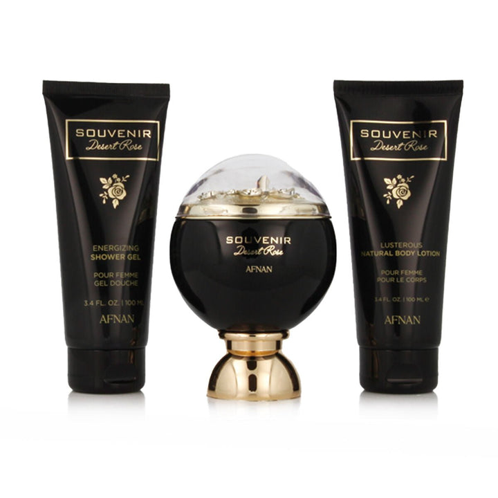 Women's Perfume Set Afnan Souvenir Desert Rose EDP 3 Pieces - Cosmova