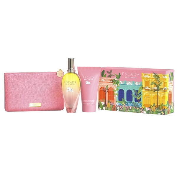Women's Perfume Set Escada Brisa Cubana EDT 3 Pieces - Cosmova