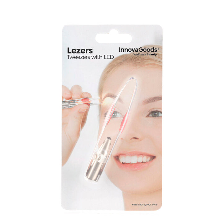 Hair Removal Tweezers with LED Lezers InnovaGoods-1