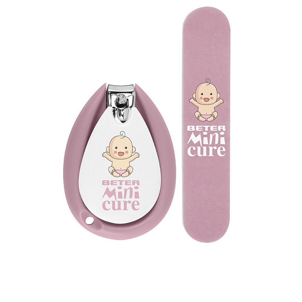 MINI CURE CUIDADO UÑAS BEBÉS ROSA set 2 pz-0