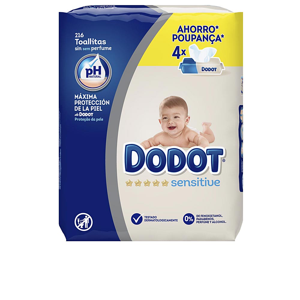 DODOT SENSITIVE PH natural toallitas húmedas 216 u-0