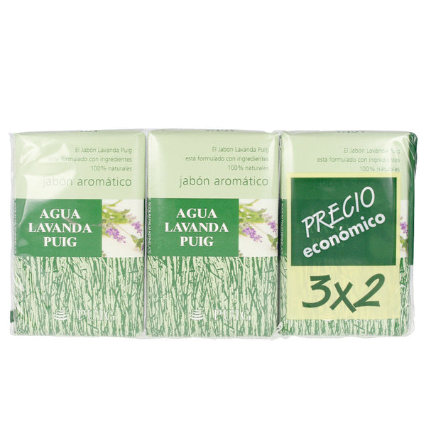 AGUA LAVANDA PUIG jabón 100% natural pack 3 x 125 gr-0