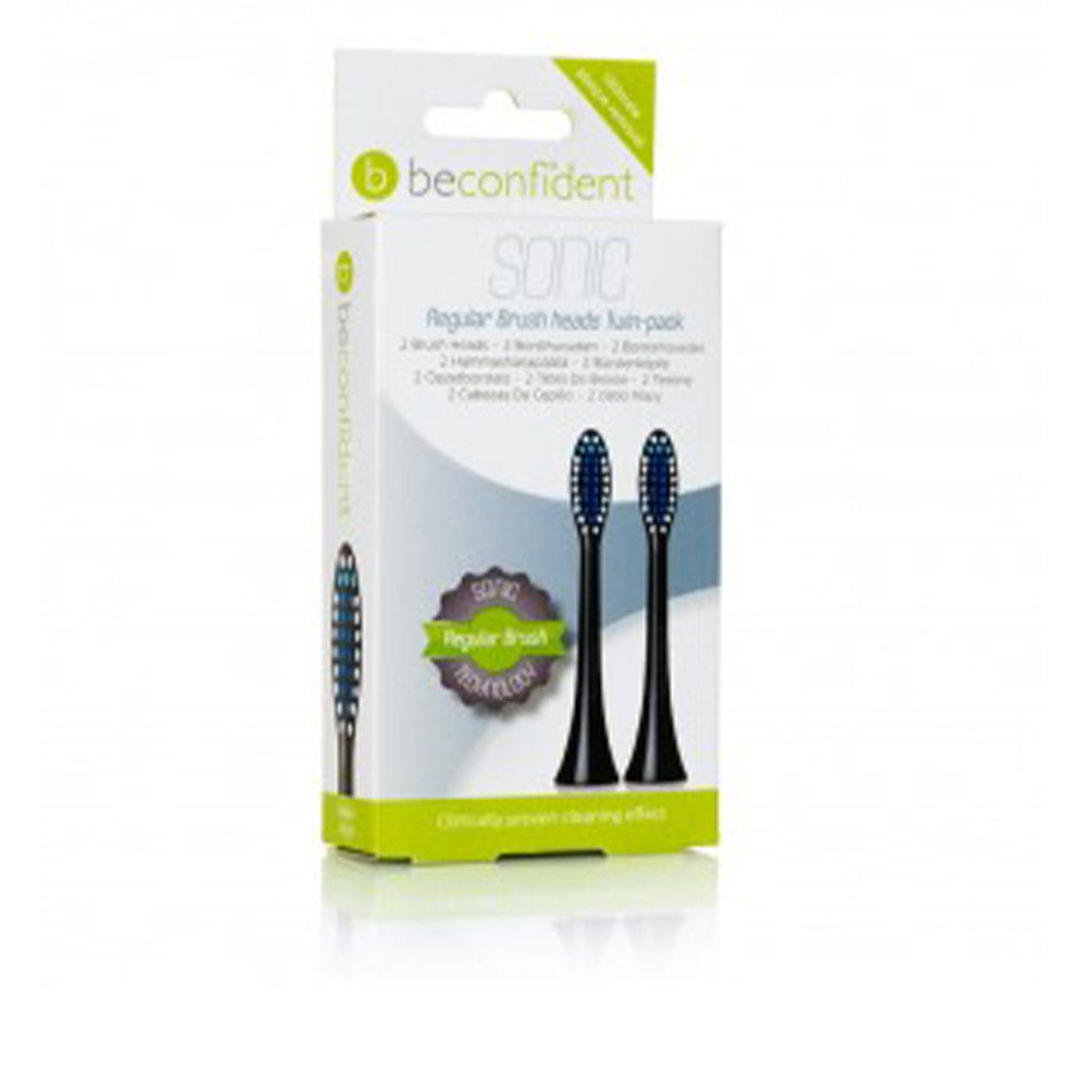 SONIC TOOTHBRUSH HEADS REGULAR BLACK set 2 pz-0