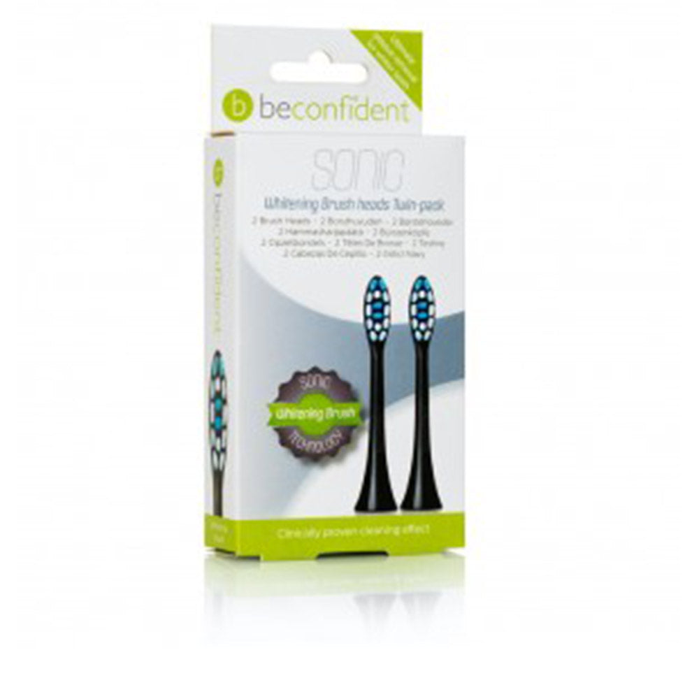SONIC TOOTHBRUSH HEADS WHITENING BLACK set 2 pz-0