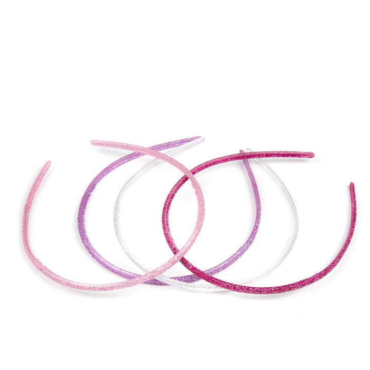DIADEMAS FINAS DE PURPURINA set 4 pz-0