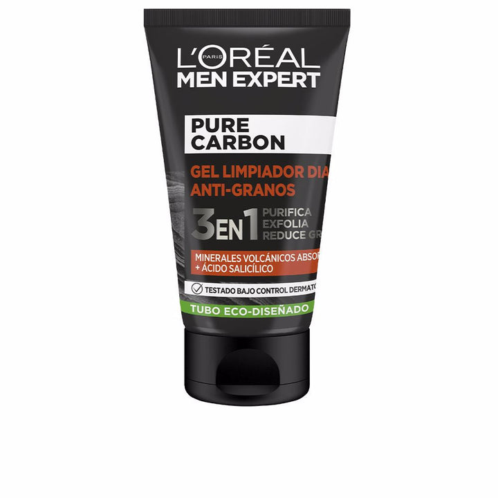 MEN EXPERT pure charcoal anti-pimple cleansing gel 3 in 1 100 ml-0