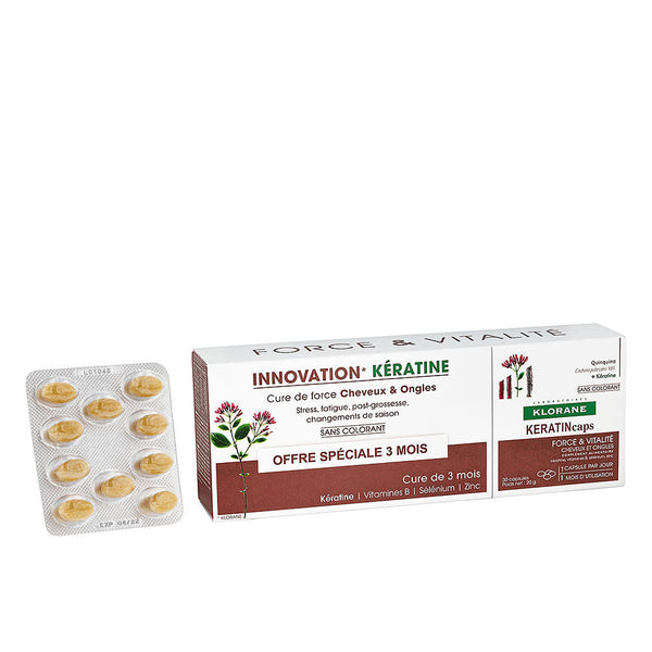 KERATINCAPS capsules to strengthen and revitalize hair pack 3 x 30 capsules-0