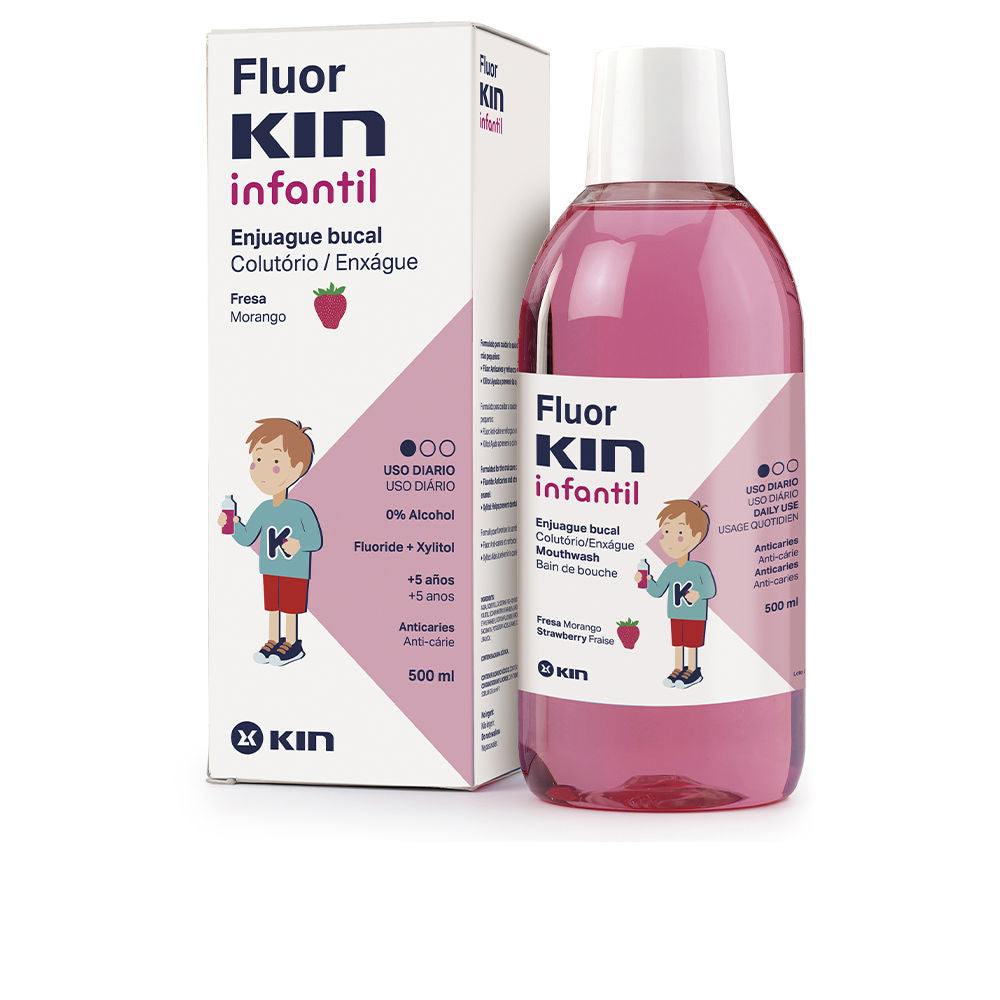 FLUORKIN INFANTIL anti-cavity mouthwash #strawberry 500 ml-0