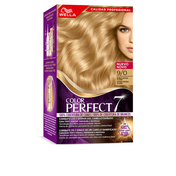 WELLA COLOR PERFECT 7 100% gray coverage #9/0-extra light blonde 6 u-0