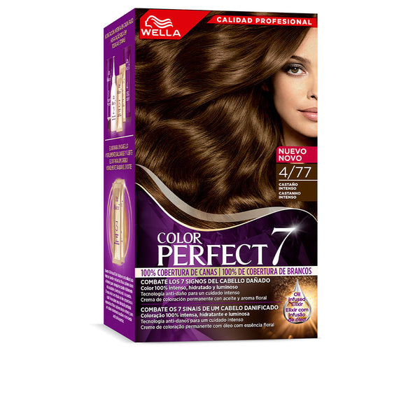 WELLA COLOR PERFECT 7 100% gray coverage #4/77-velvety brown-0