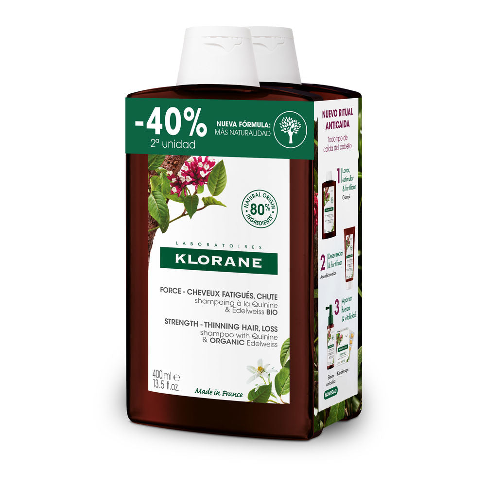A LA QUININE AND EDELWEISS BIO strengthening shampoo duo 2 x 400 ml-0
