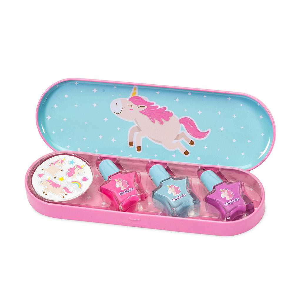 UNICORN NAIL POLSIH + STICKERS set 4 pz-0