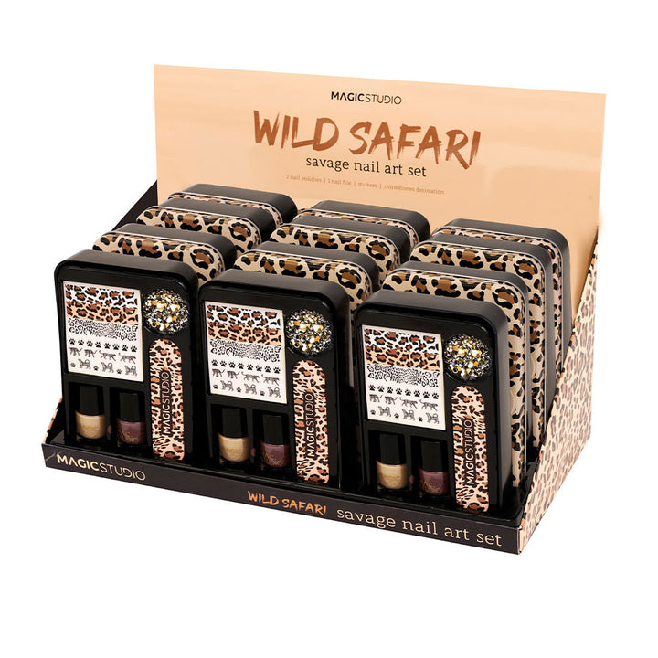 WILD SAFARI SAVAGE NAIL ART set 6 pz-0