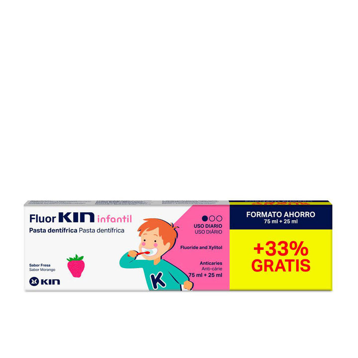 FLUORKIN CHILDREN toothpaste #strawberry 75+25 ml 100 ml-0