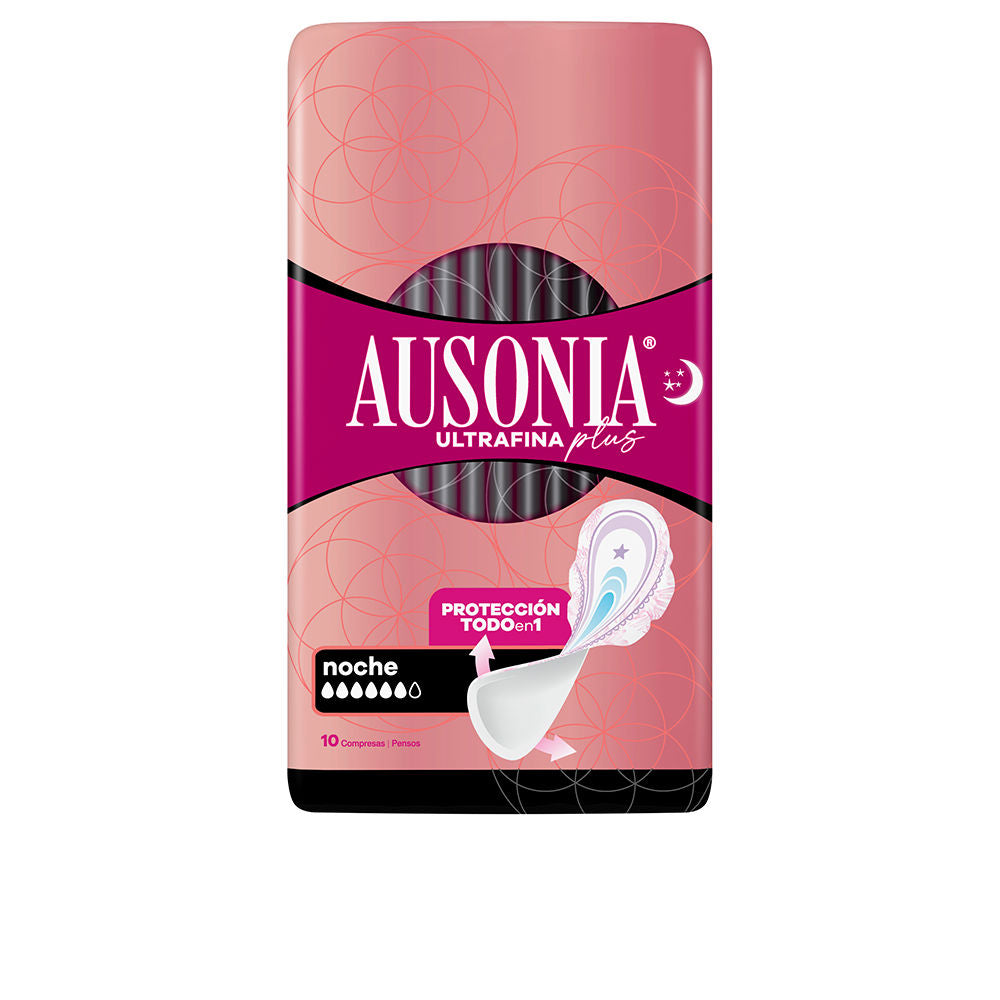 AUSONIA ULTRAFINA PLUS compresas noche alas 10 u-0