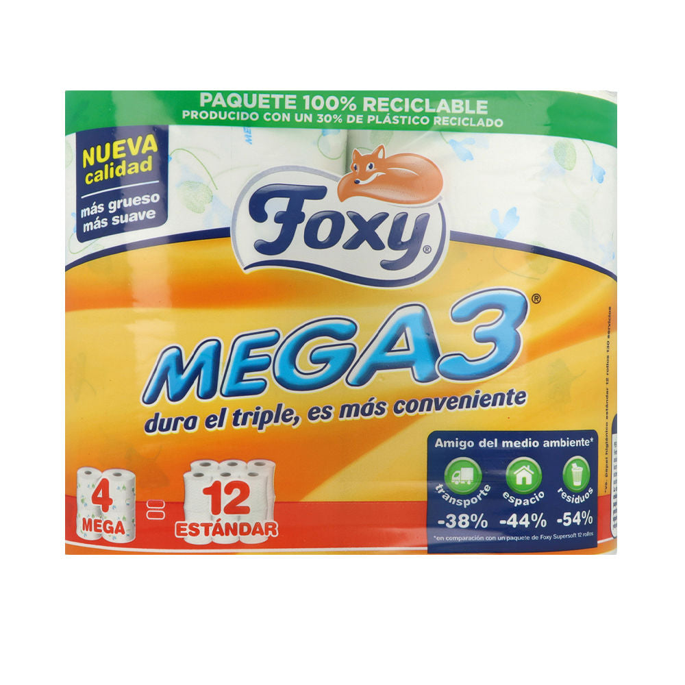 MEGA3 papel higiénico triple duración 4 rollos-0