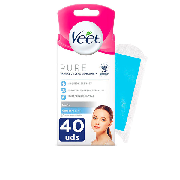 PURE WAX BANDS sensitive skin facial 40 u-0