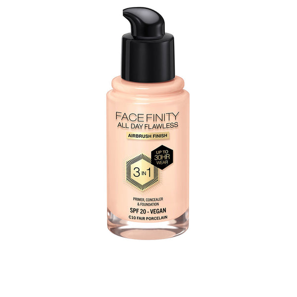 FACEFINITY ALL DAY FLAWLESS 3 IN 1 foundation #C10-fair porcelain 30 ml-0