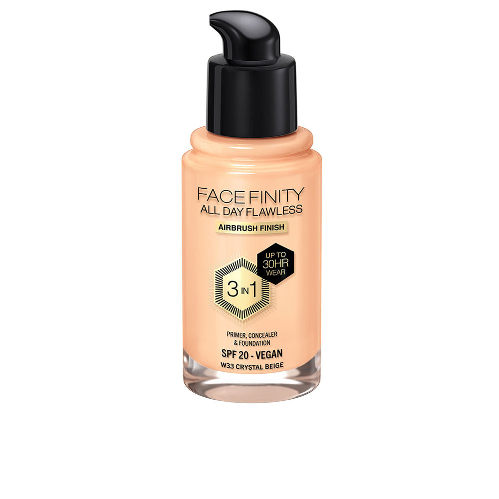 FACEFINITY ALL DAY FLAWLESS 3 IN 1 foundation #W33-crystal beige 30 ml-0