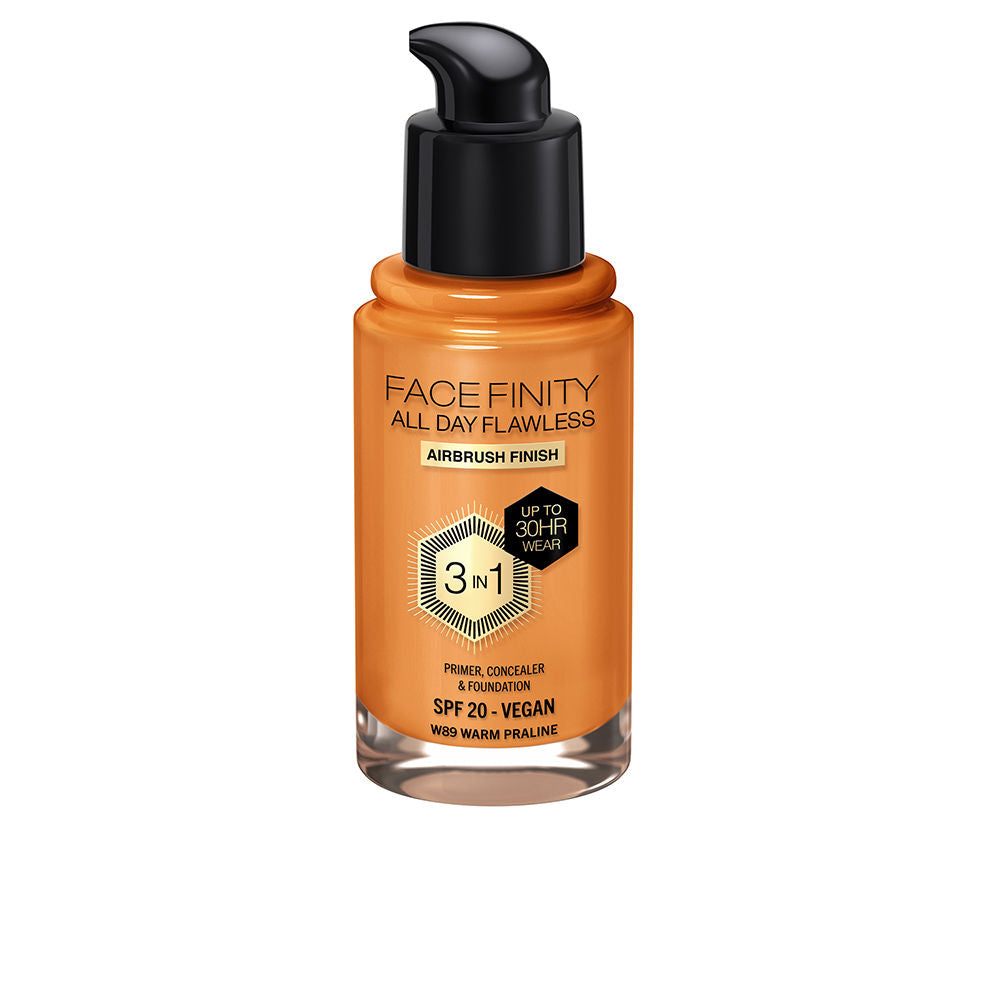 FACEFINITY ALL DAY FLAWLESS 3 IN 1 foundation #W89-warm praline 30 ml-0